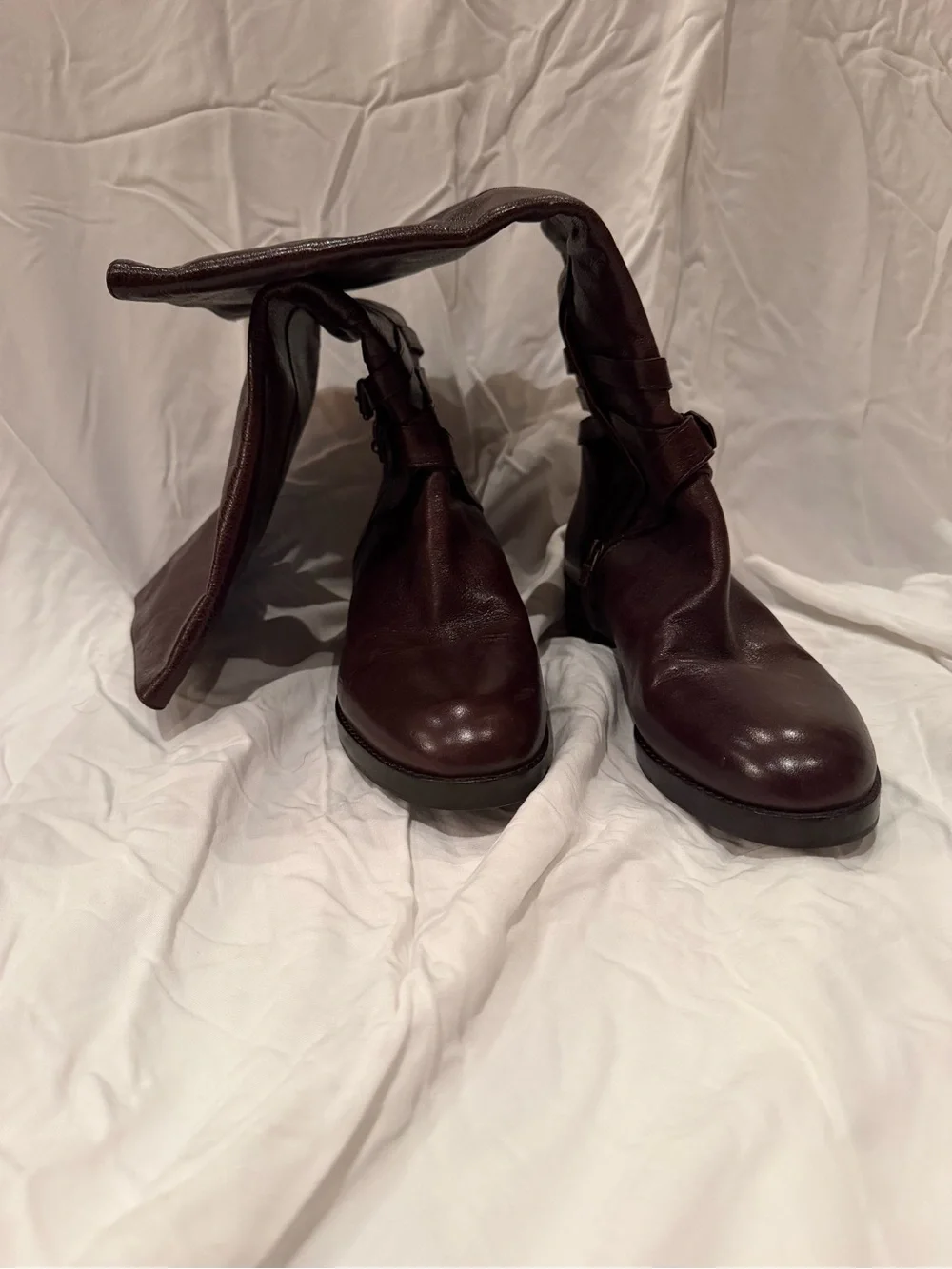 Via Spiga Deep Brown Over-the-Knee Leather Boots